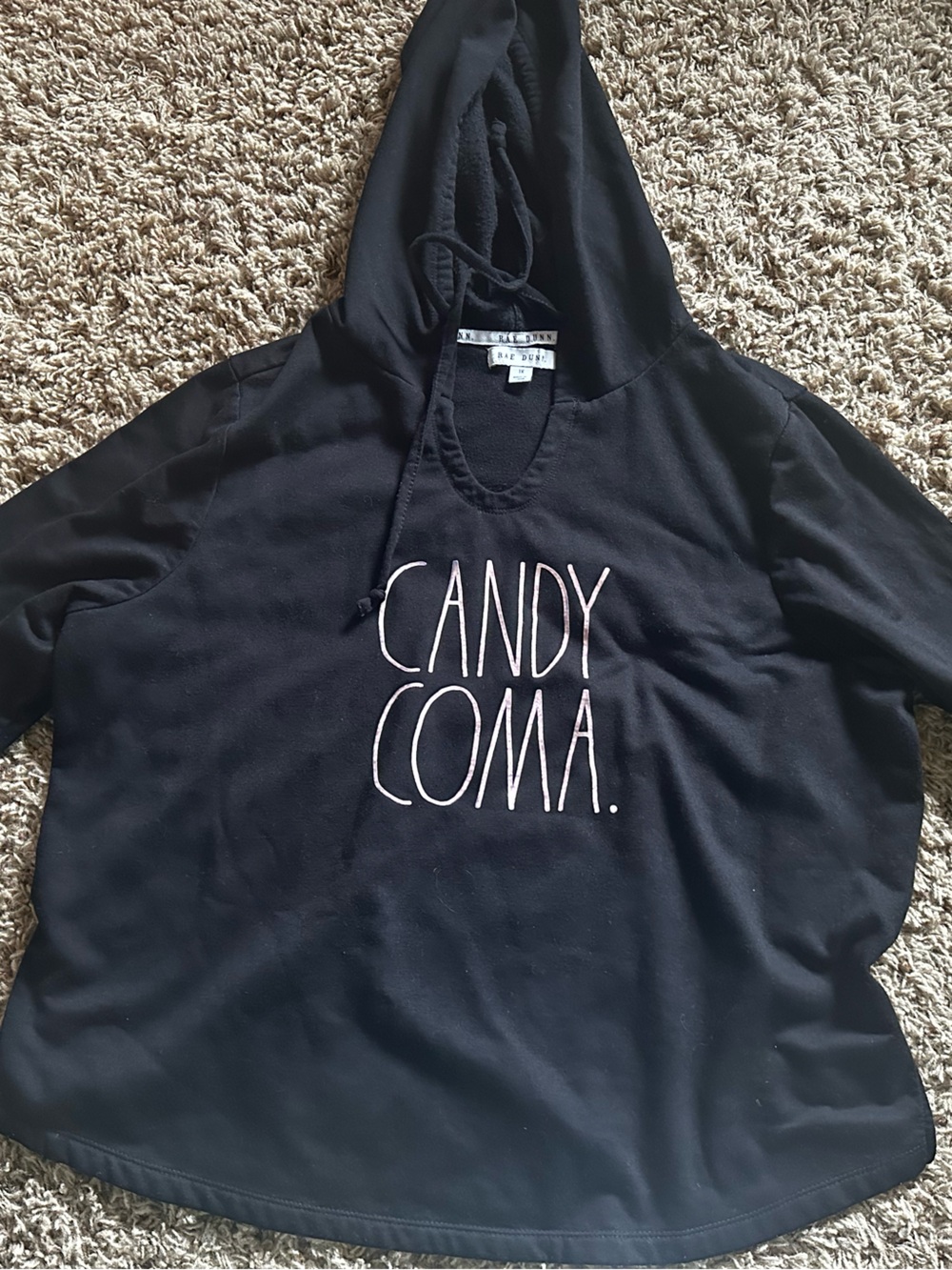 Rae Dunn Black Pullover Hoodie